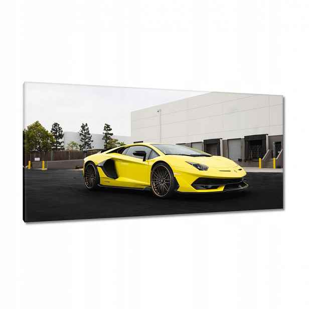 Obrazy 115x55 Žluté sportovní auto L4M0