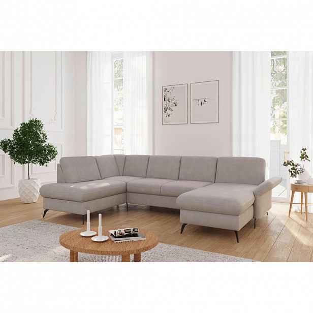 Sit & More SEDACÍ SOUPRAVA, textil, šedobéžová