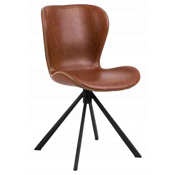 Čalouněné křeslo loft retro do jídelny kuchyně, hnědé