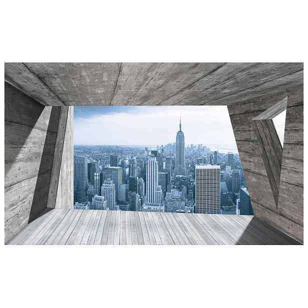 Fototapeta New York beton rám město šedá vinylová 312x219 lepidlo