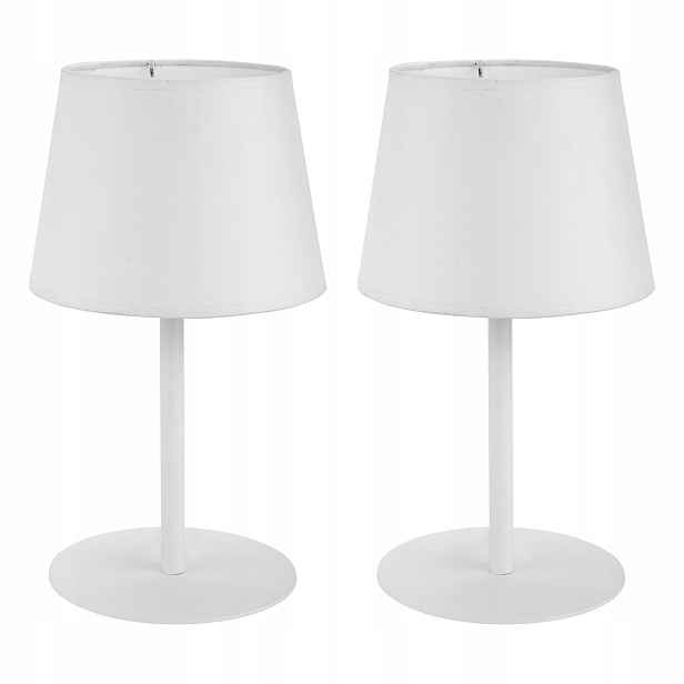 Tk Lighting Sada 2 x Noční stolní lampa Maja Bílá E27 Kov