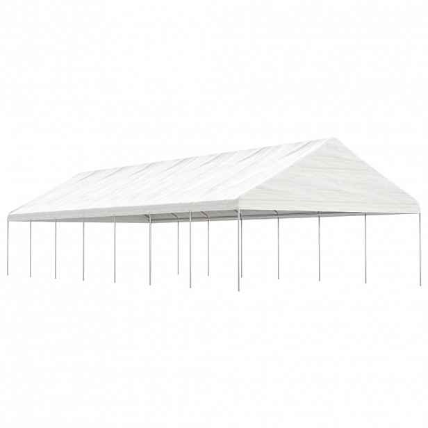 vidaXL Altán se střechou bílý 15,61 x 5,88 x 3,75 m polyethylen