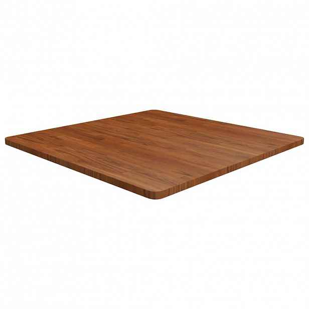 vidaXL Čtvercová stolní deska tmavě hnědá 90x90x2,5 cm ošetřený dub