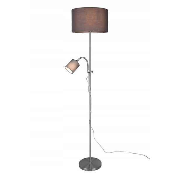 Stojací lampa s přídavnou lampou stříbrná Rl