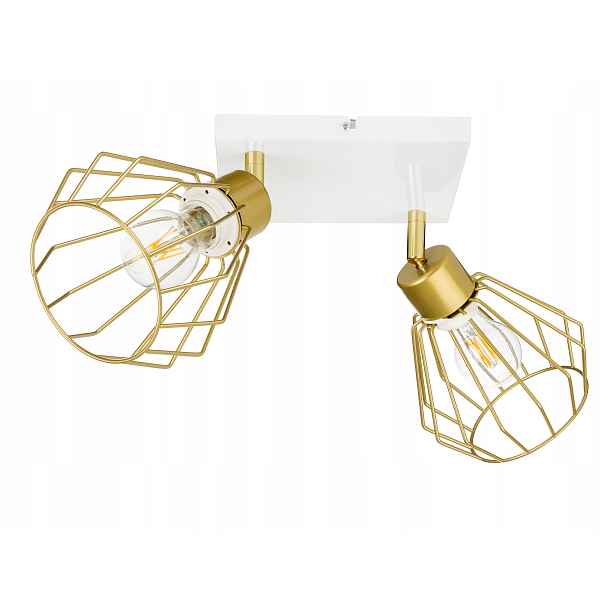 Lampa stropní svítidlo stropní lustr pohyblivý loft zlatý