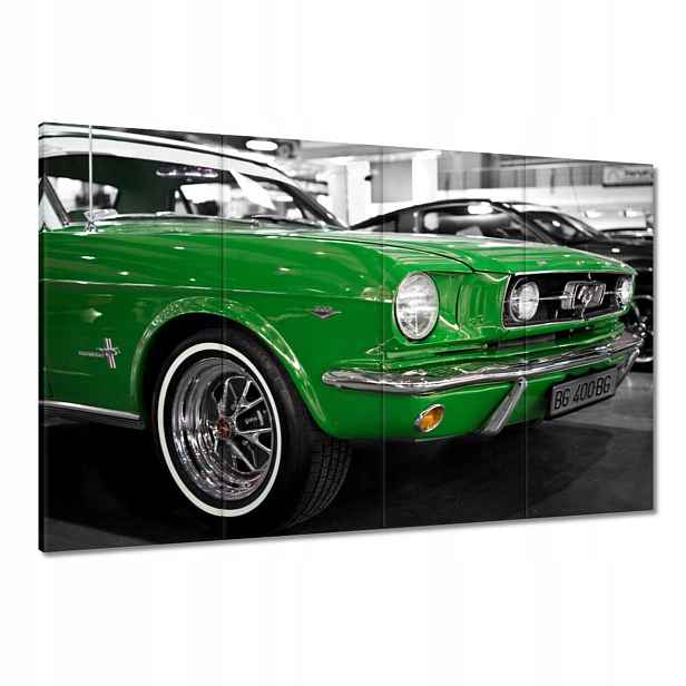 Obrazy 120x80 Zelený Ford Mustang