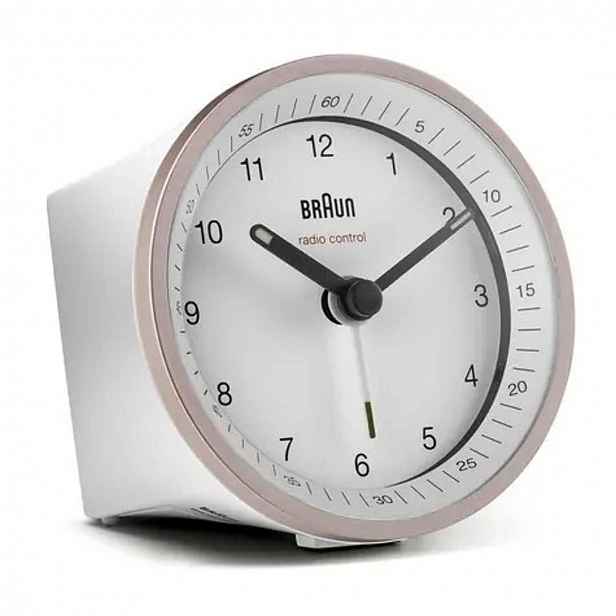 Braun - Analogový budík BC07, růžová/bílá 4007218670991