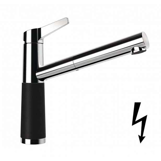 SCHOCK SC-510 - Dřezová baterie s výsuvnou koncovkou, Nero/chrom 554123GNE