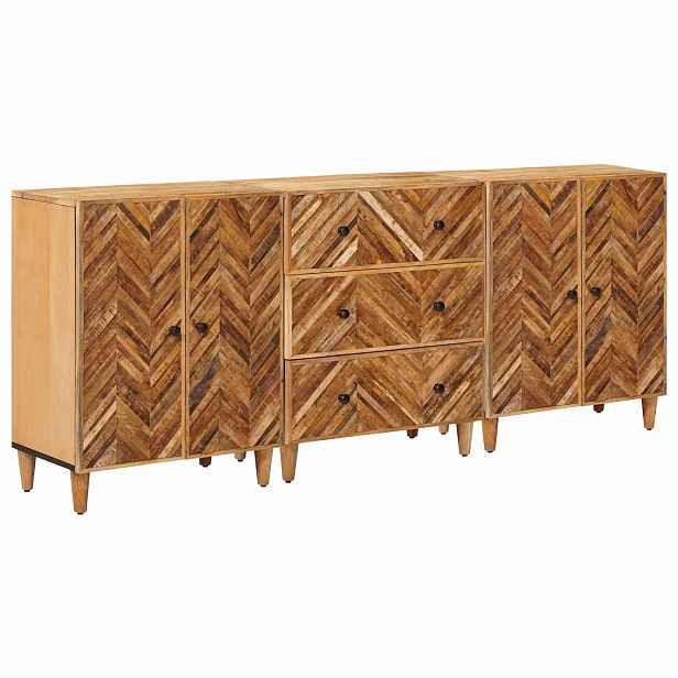 vidaXL Úložné skříně 3 ks 60 x 33,5 x 75 cm Masivní mangové dřevo