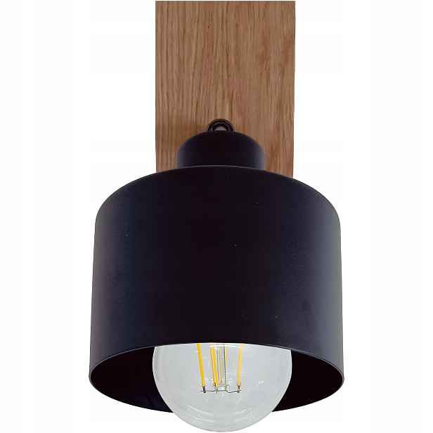 Nástěnná lampa Diana loft dřevěná Dub 1x stínidlo Stylová