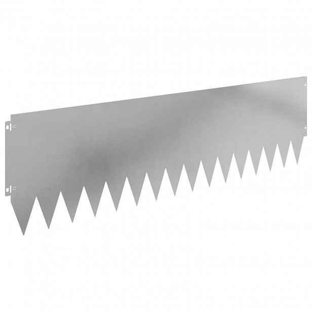 vidaXL Okraj trávníku 10 ks 103 x 30 cm Ocel Stříbrná