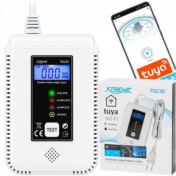 Detektor Detektor Oxidu Uhelnatého A Plynu Oxidu Uhelnatého Co Metan Butan Wifi Tuya 2V1