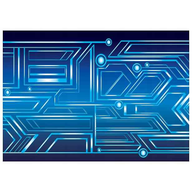 Fototapeta Geometrie světla a modré sítě na tmavém pozadí 300x210 lepidlo