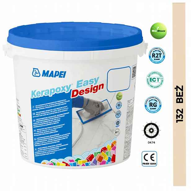Mapei Epoxidová Spárovací Hmota Kerapoxy Easy Design 3 kg Kyselinovzdorná 132 Béžová