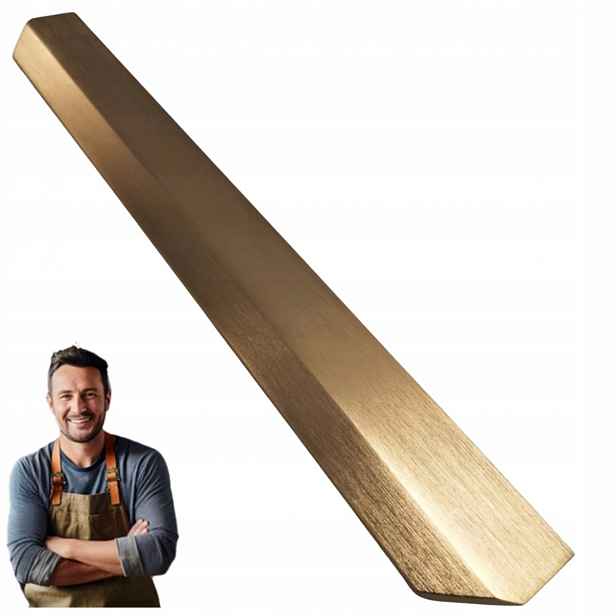 Okrajový držák nábytku do zásuvky Asami 350 mm, kartáčovaná mosaz