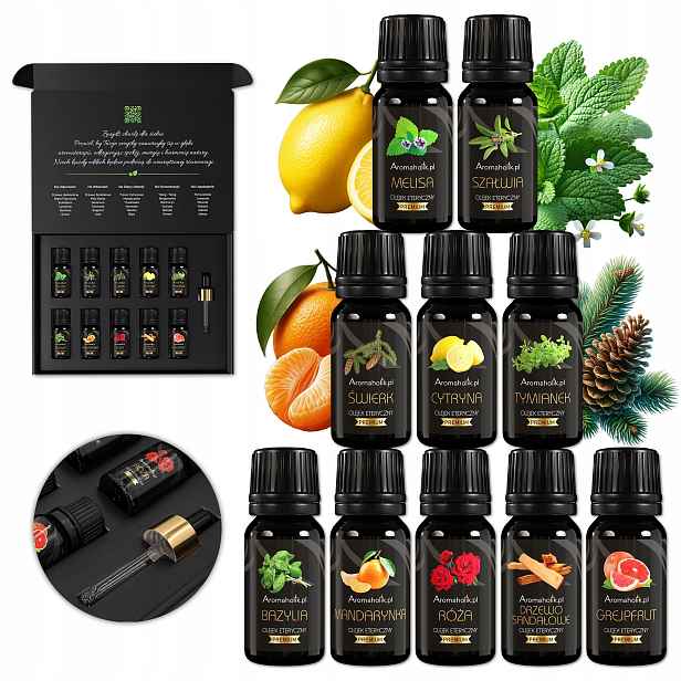Přírodní esenciální oleje s certifikátem Aromaholik Nové vůně 10 ks