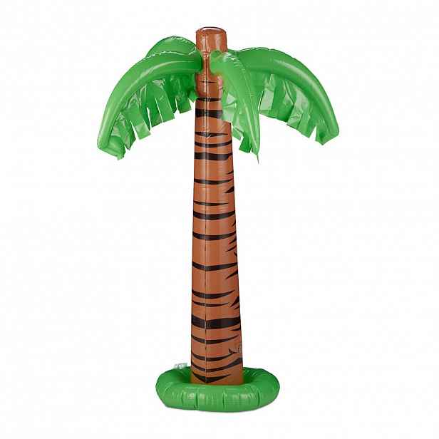 Relaxdays PALMA Zelená Hnědá nafukovací PVC 80 cm