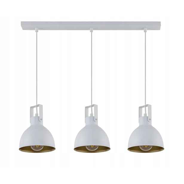 Závěsná retro loftová lampa Mars 3xE27 bílá zlatá Sigma Lighting
