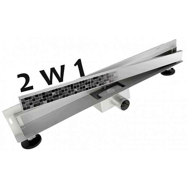 Lineární Odtok Nástěnný Odtok 120 CM 2v1 Pod Dlažbu Bw-tech