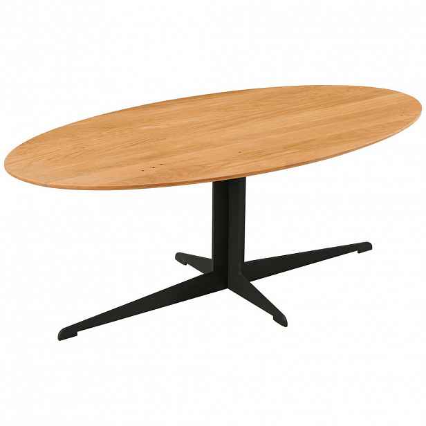 Livetastic KONFERENČNÍ STOLEK, přírodní barvy, černá, dřevo, kov, 120/60/44,5 cm