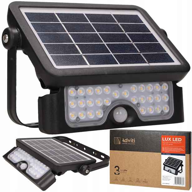 Solární Led reflektor Lux s výkonem 5 W, 500 lm, IP65