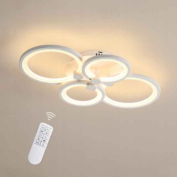 Stropní Led svítidlo bílé do obývacího pokoje moderní stmívatelné dálkovým ovladačem 3000K-6500K