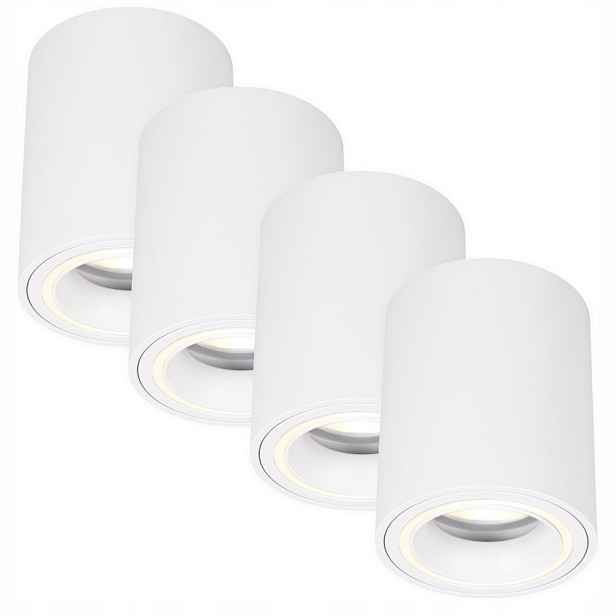 Halogenové nástěnné svítidlo Tuba Led GU10 bílé Spot stropní do Pokoje x4