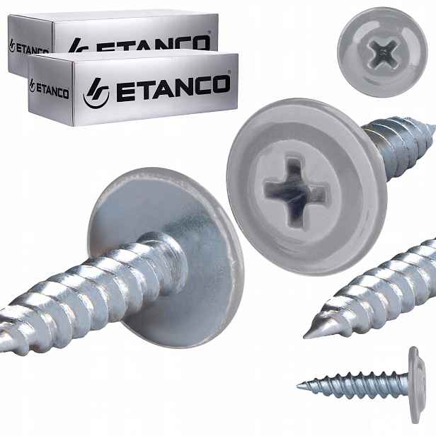 Podložkové vruty do dřeva 4,2 x 16 mm Ral 9006 500 ks Etanco Gm-s