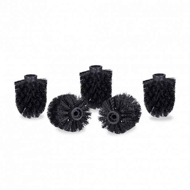 Relaxdays HLAVICE WC KARTÁČE Černá 5-ks-set závit 9,5 mm