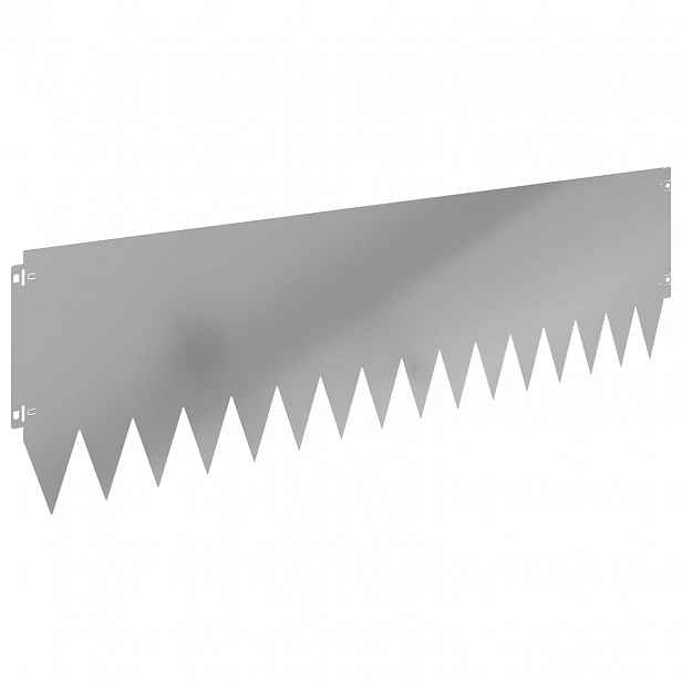 vidaXL Okraj trávníku 20 ks 103 x 30 cm Ocel Stříbrná