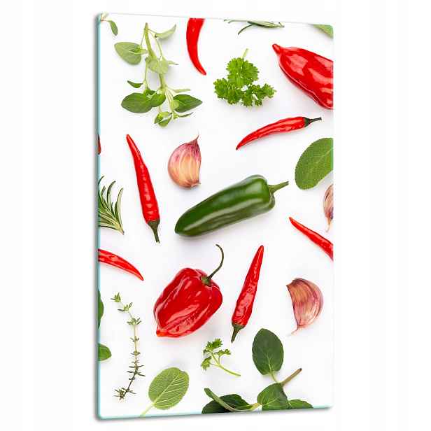 7v1 Skleněná Deska Panelová Deska 30x52 Paprika