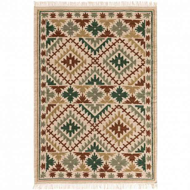 benuta RUČNÍ tkaný kilim Zohra Zelená 160x230 cm