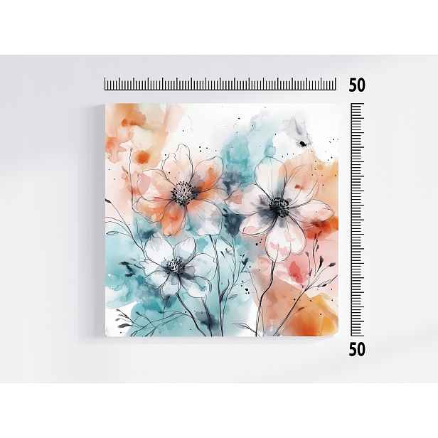 Obraz Na Plátně Canvas Grafika Kresba Příroda Květiny Jaro Léto 50x50