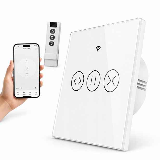 Ovladač roletových žaluzií dotykový skleněný vypínač Wifi Tuya Rf dálkové ovládání
