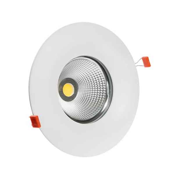 Bílé zapuštěné očko Cel Vigra 14W 230V teplá barva 22,5 cm v průměru