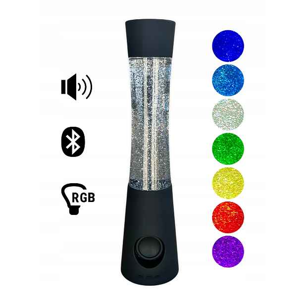 Dekorativní lampa Lawa Rgb černá Led s reproduktorem Carnival 6949 Rabalux