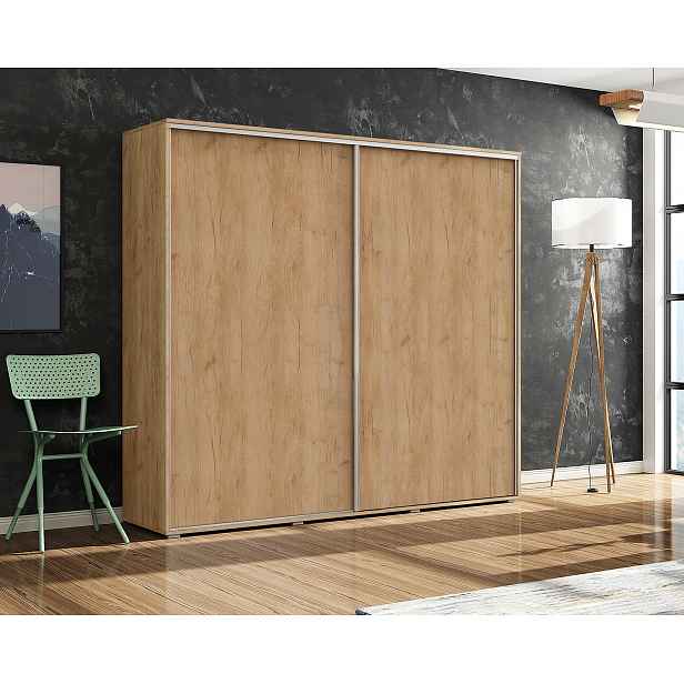 Šatní skříň Ska A15 XL Barva korpusu: Dub - Craft zlatý, Rozměry: 230 cm, Dveře: Dub - Craft zlatý