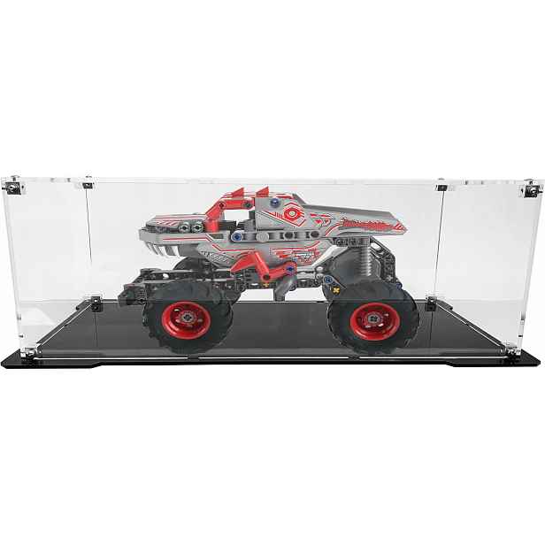 Vitrína s černou základnou pro stavebnici Lego 42200 Monster Jam ThunderROARus