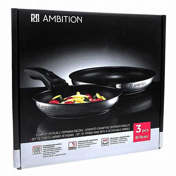 Ambition Bilbao Sada pánví s odnímatelnou rukojetí 20 a 24 cm