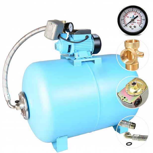 Hydrofor Na Vodu, Tiché Zahradní Čerpadlo 370 W 35 L/min S Nádrží 100 L