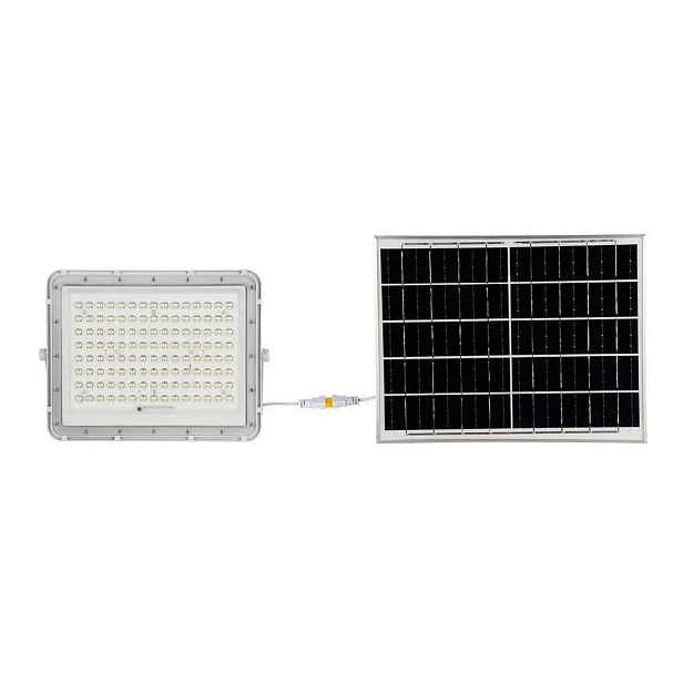 Led zahradní halogenový solární reflektor 20W s dálkovým ovládáním a studeným světlem V-tac