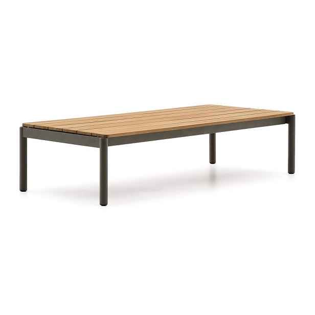 Zahradní konferenční stolek z teakového dřeva 63x149 cm Sorells – Kave Home