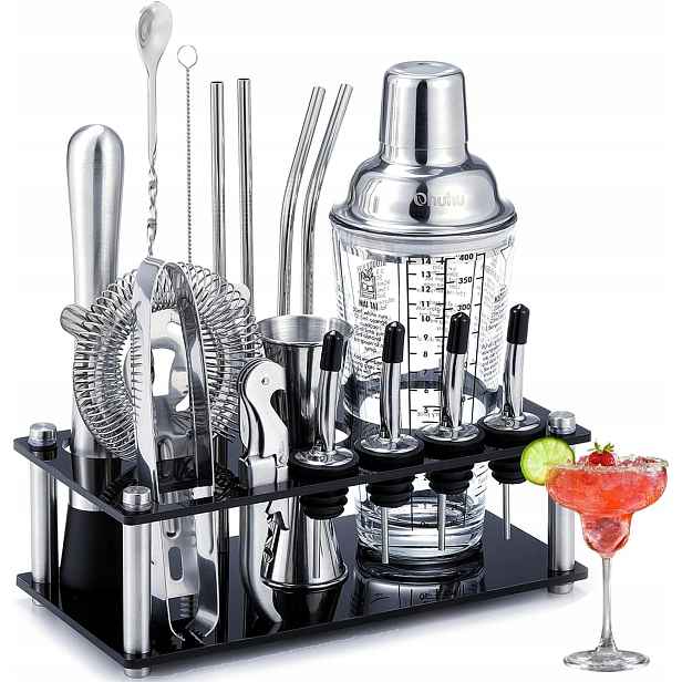 Profesionální Barmanská Sada Na Nápoje Shaker 400 ML 17 Ks. Krabička