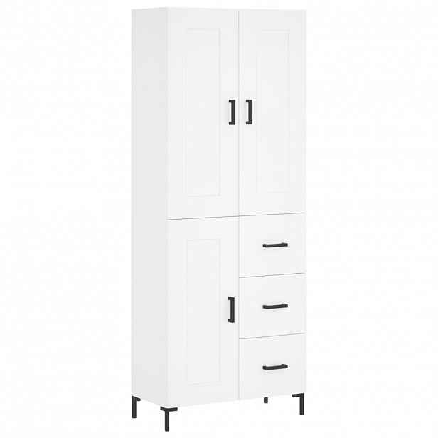 vidaXL Skříň highboard bílá 69,5 x 34 x 180 cm kompozitní dřevo
