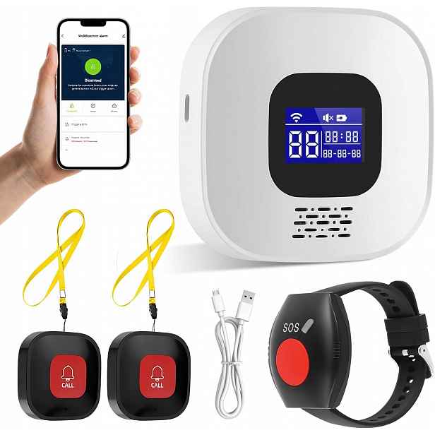 Alarm Pro Seniory Starší Nemocné, Tlačítko Pro Přivolání Pomoci, Náramek
