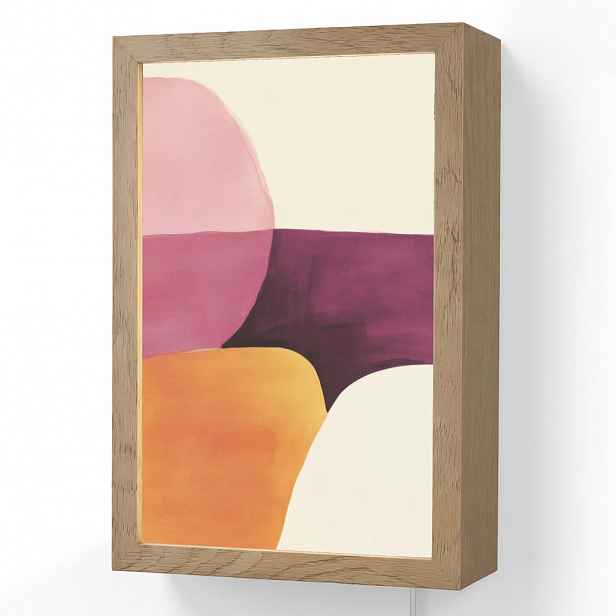 OnlyWow NÁSTĚNNÁ LAMPA Tvary - abstraktní - barevné 20x30 cm