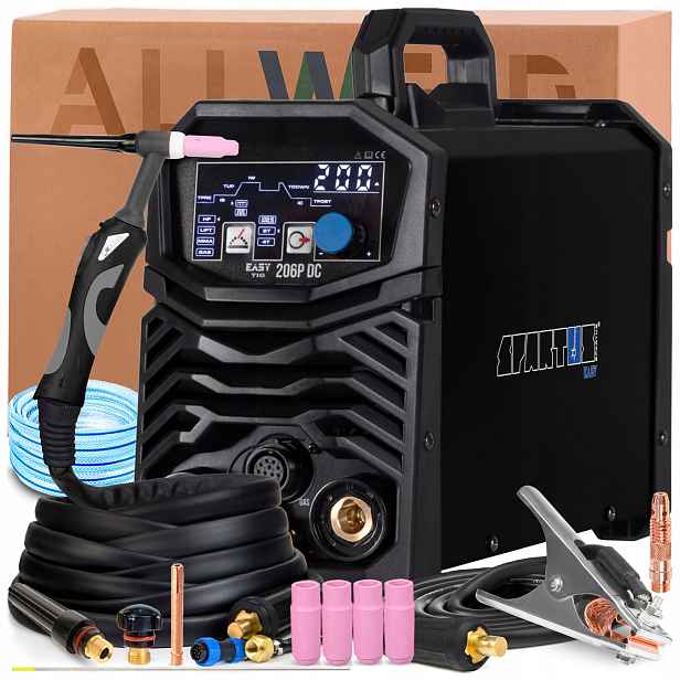 Svářečka Spartus Easytig 206P DC 230V 200A Hf Lift Mma Puls Studené Svařování