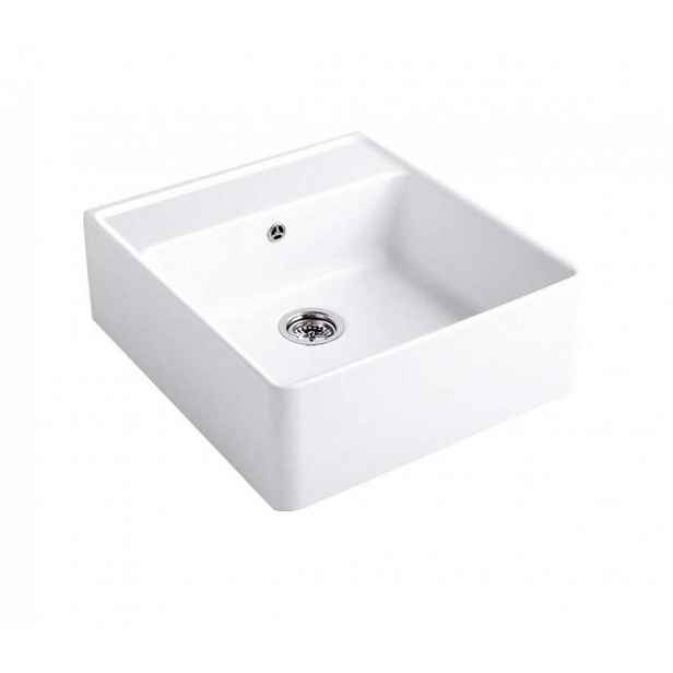 Villeroy & Boch - Keramický dřez 63x60 cm s odtokem, CeramicPlus, alpská bílá 632062R1