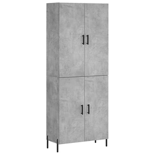 vidaXL Skříň highboard betonově šedá 69,5x34x180 cm kompozitní dřevo