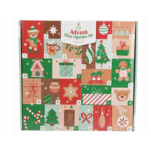Adventní kalendář s 24 skleněnými koulemi